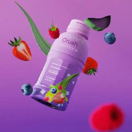 MYVERA CRUSH Woman+ – Boisson Vitalité & Équilibre Féminin | 12 x 285 ml Essencelle by Chogan