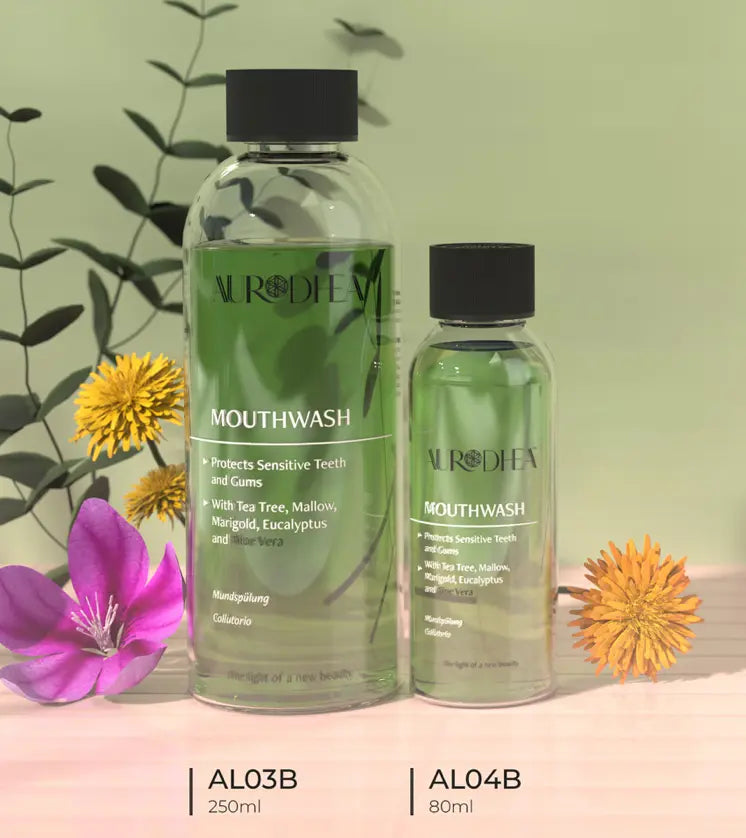 Bain de bouche à l’Aloe Vera 80 ml | Enrichi en Tea Tree, Mauve, Calendula et Eucalyptus Essencelle by Chogan