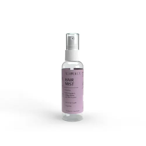 Flacon de parfum pour cheveux Misslath Beauty N°019 avec vaporisateur, design élégant et étiquette colorée.