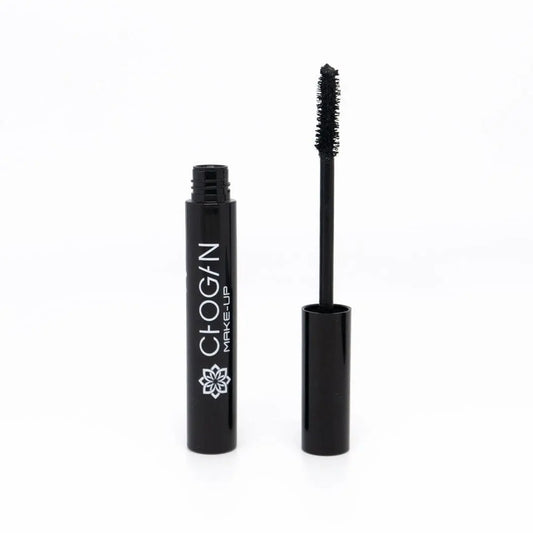 Mascara volume extrême Chogan, produit de maquillage pour des cils plus épais et volumineux, applicateur visible en image.