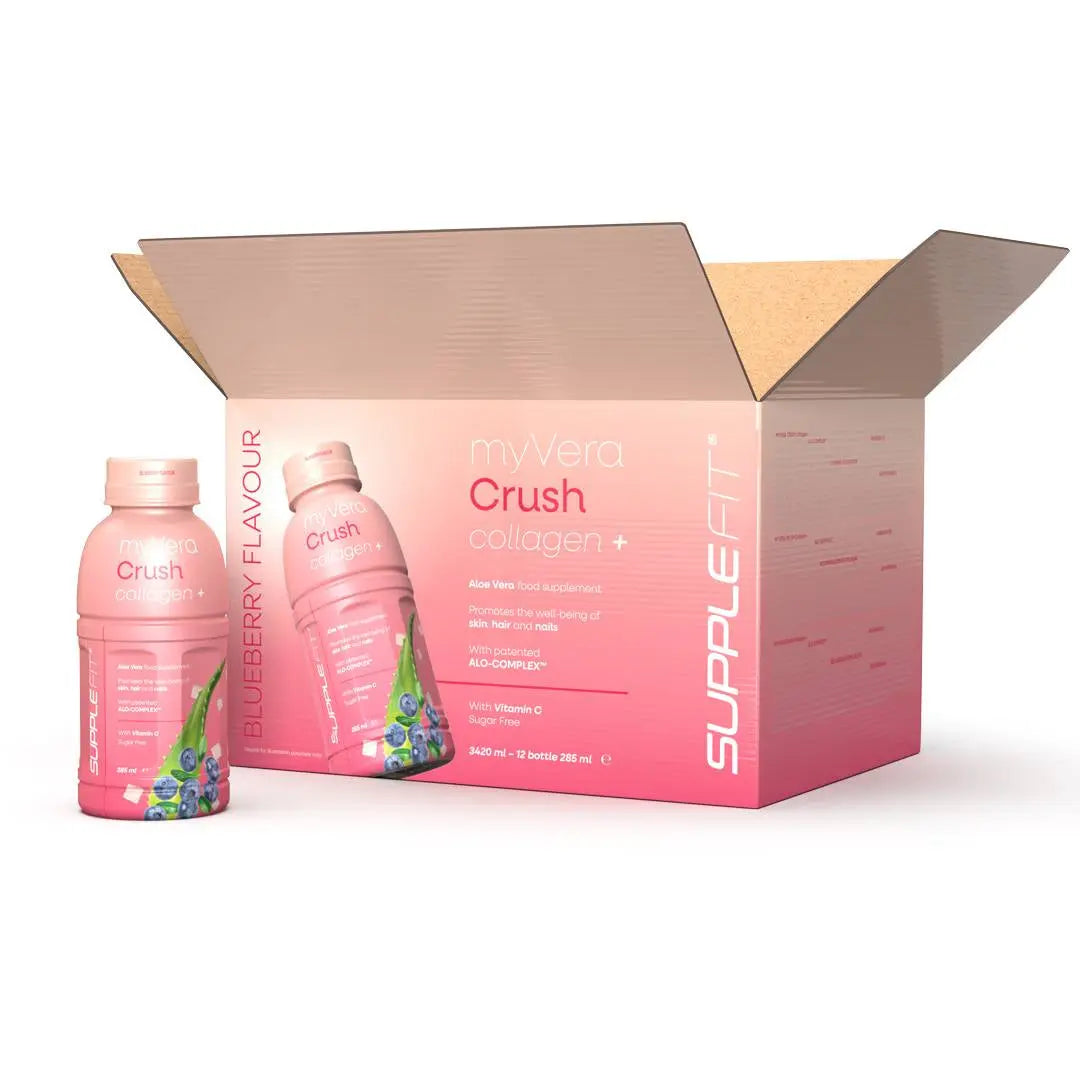 MYVERA CRUSH Collagen+ – Boisson Beauté & Jeunesse de la Peau | 12 x 285 ml Essencelle by Chogan