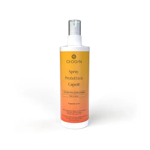 Spray protecteur pour cheveux Misslath Beauty, flacon spray transparent avec étiquette, destiné à protéger et renforcer les cheveux.